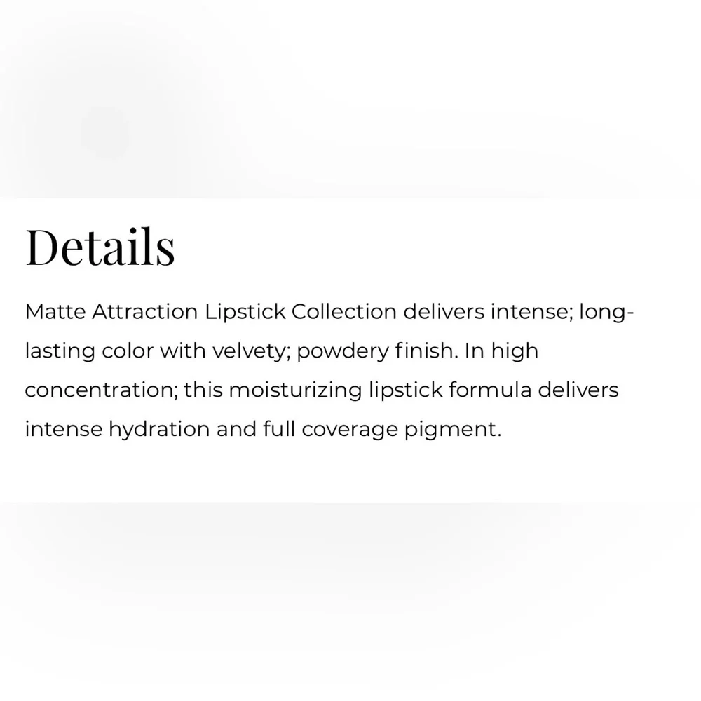 Lot of‎ 3 Matte Attraction Lipstick Collection by Base Blue. shade “On the Hill”